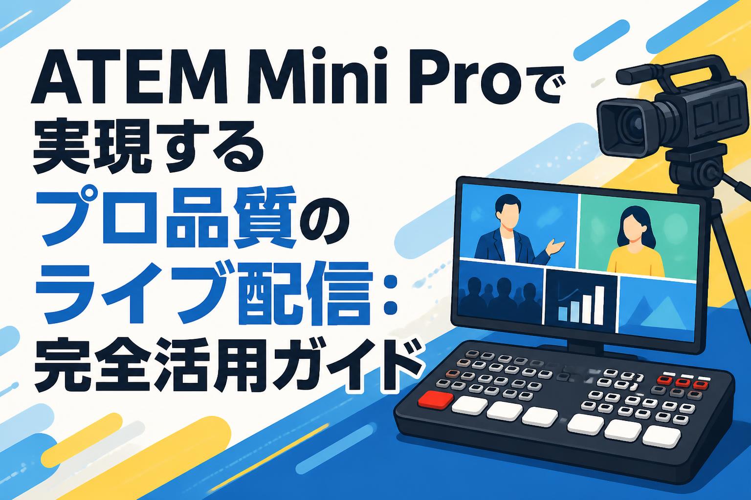 ATEM Mini Proで実現するプロ品質のライブ配信：完全活用ガイド