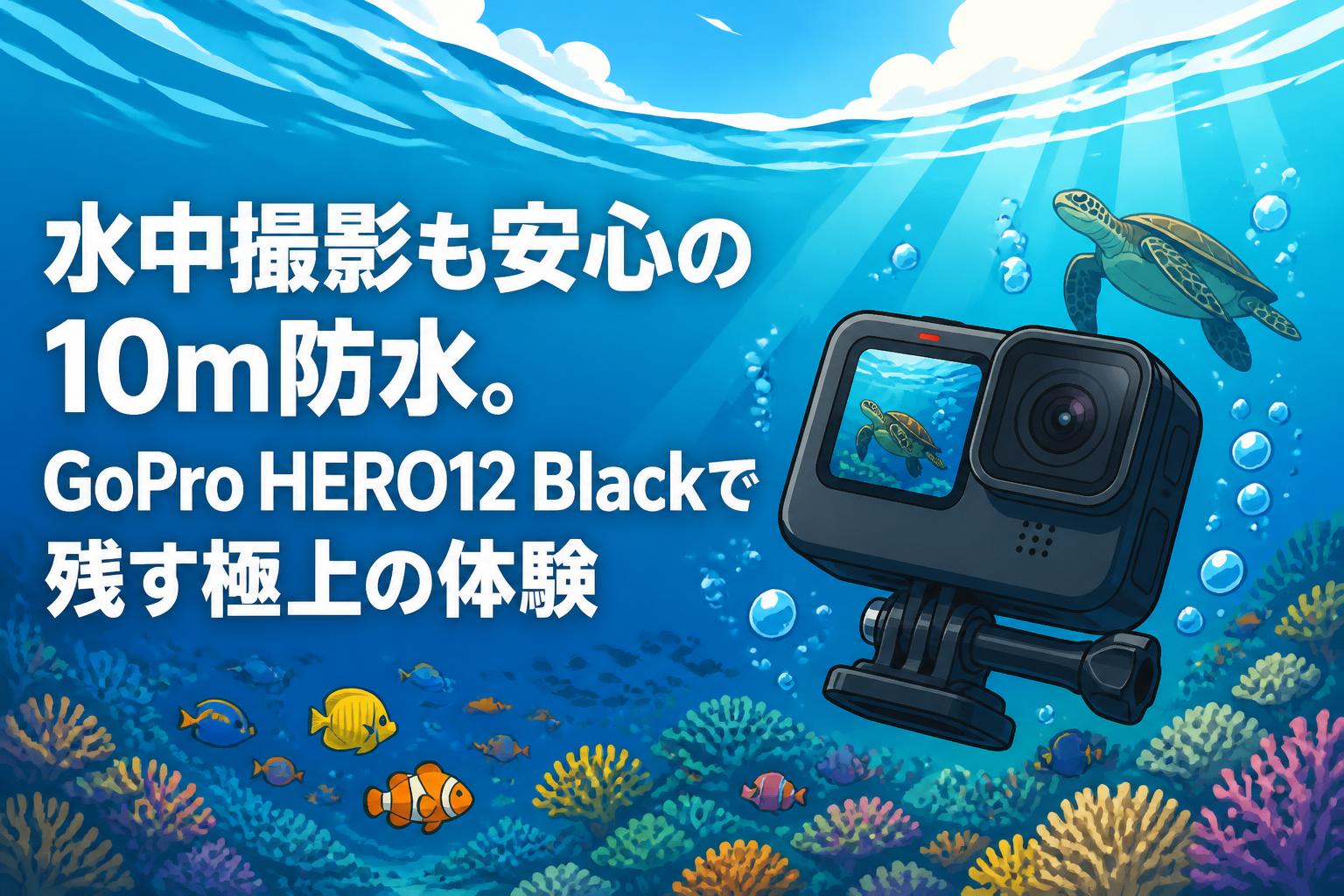 水中撮影も安心の10m防水。GoPro HERO12 Blackで残す極上の体験