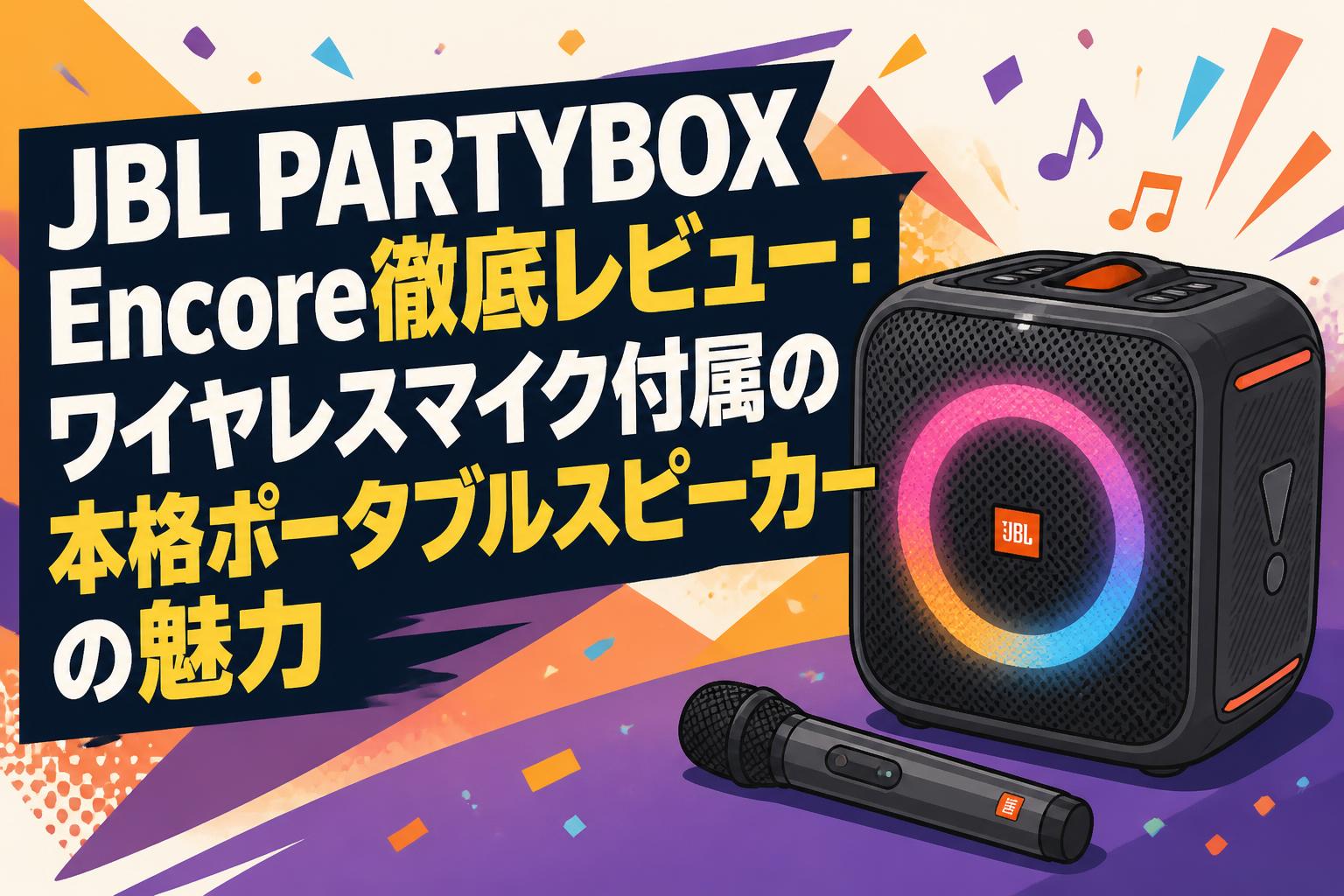 JBL PARTYBOX Encore徹底レビュー：ワイヤレスマイク付属の本格