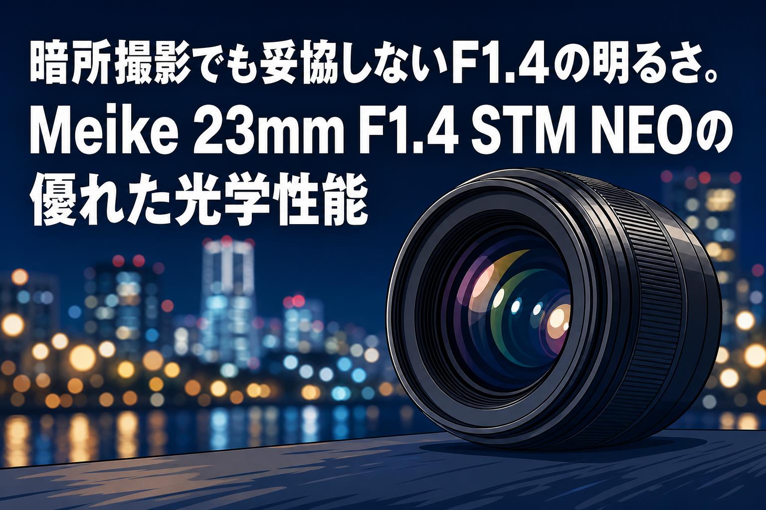 暗所撮影でも妥協しないF1.4の明るさ。Meike 23mm F1.4 STM NEOの優れ