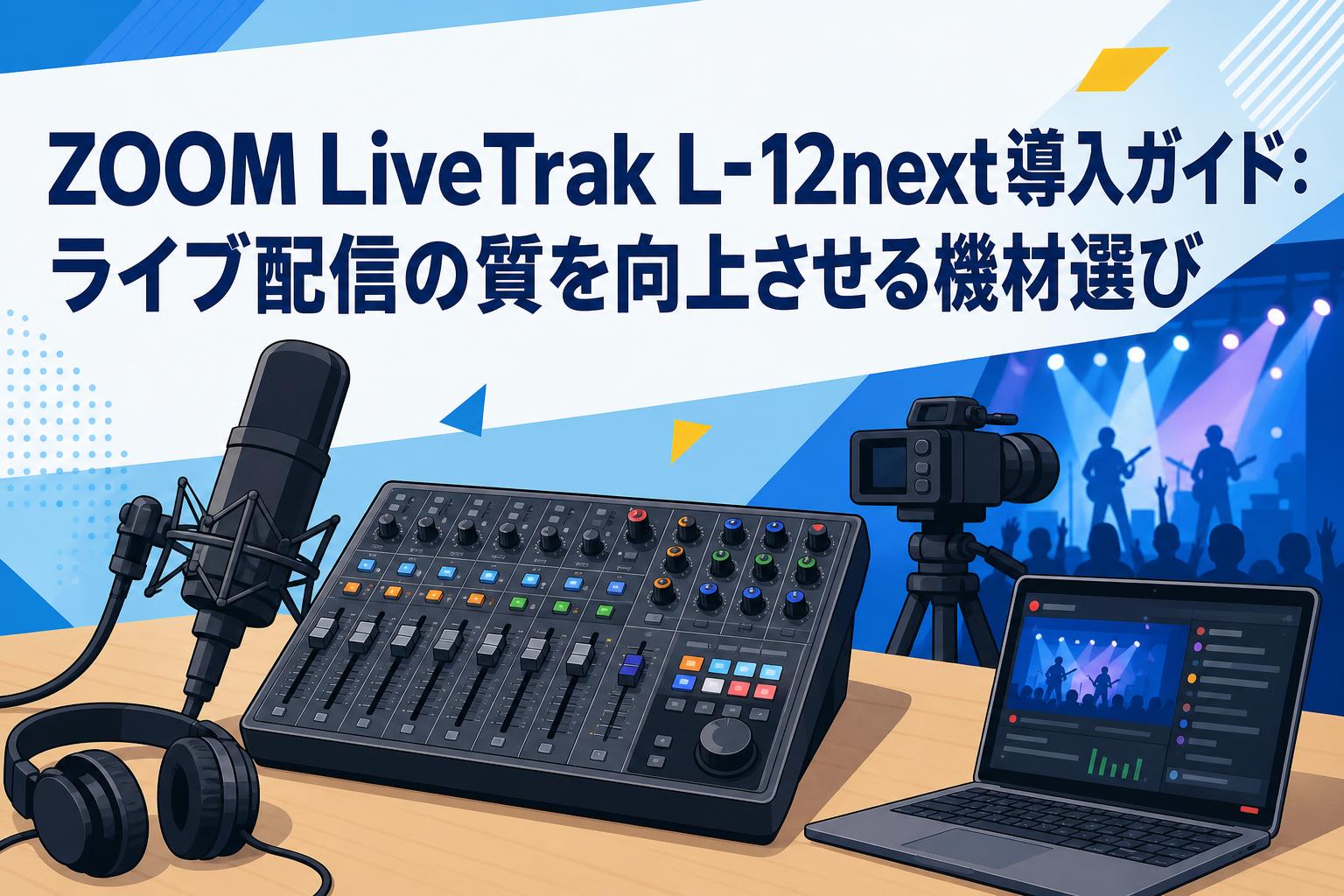 ZOOM LiveTrak L-12next導入ガイド：ライブ配信の質を向上させる機材