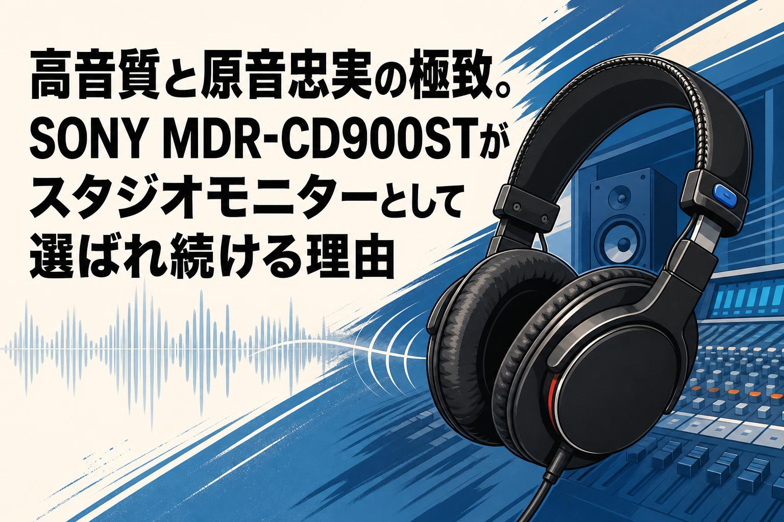 高音質と原音忠実の極致。SONY MDR-CD900STがスタジオモニターとして