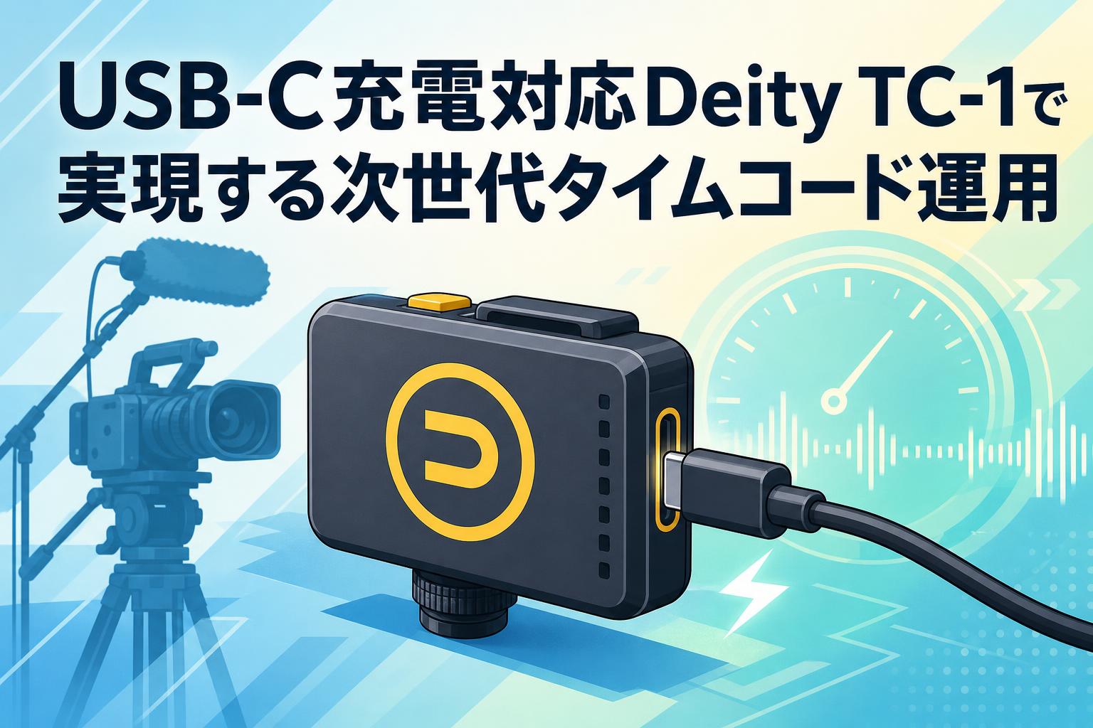 USB-C充電対応Deity TC-1で実現する次世代タイムコード運用 | PANDA