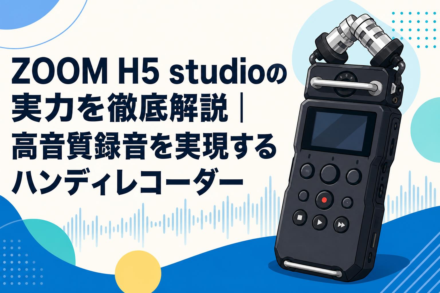 ZOOM H5 studioの実力を徹底解説｜高音質録音を実現するハンディ