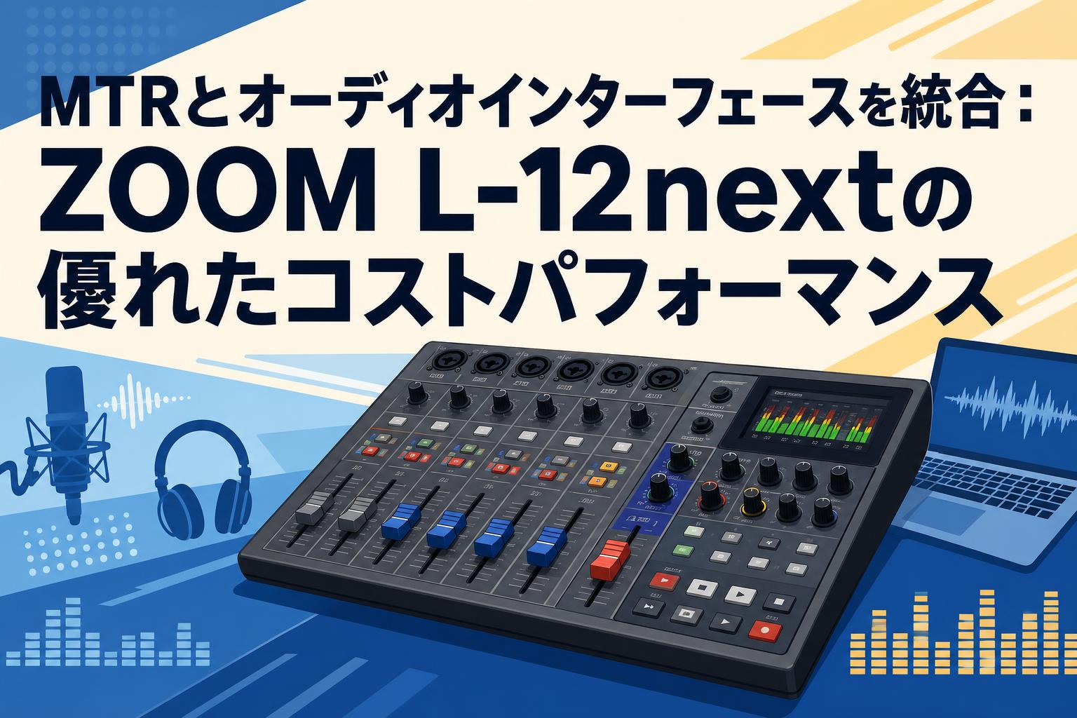 MTRとオーディオインターフェースを統合：ZOOM L-12nextの優れたコスト