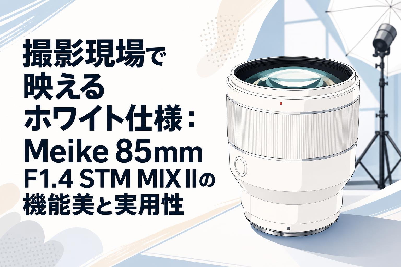 ★めい★　２点　レンズ 撮影現場で映えるホワイト仕様：Meike 85mm F1.4 STM MIX IIの機能美と
