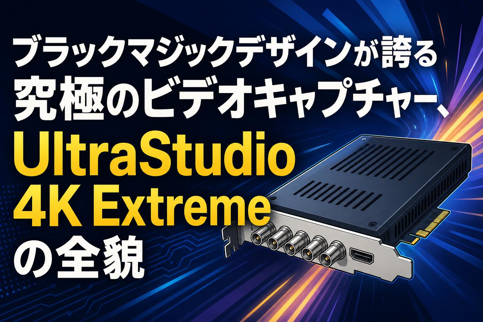 ブラックマジックデザインが誇る究極のビデオキャプチャー