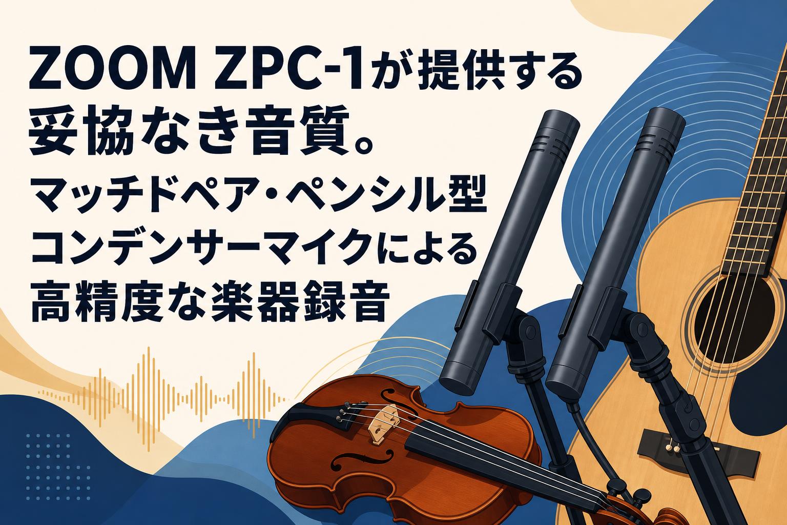 ZOOM ZPC-1が提供する妥協なき音質。マッチドペア・ペンシル型