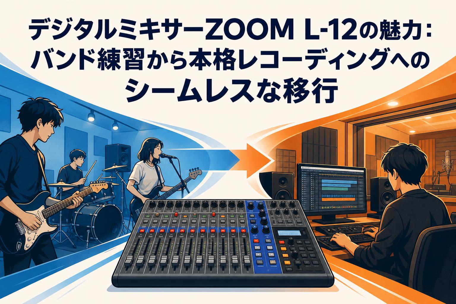 デジタルミキサーZOOM L-12の魅力：バンド練習から本格レコーディング