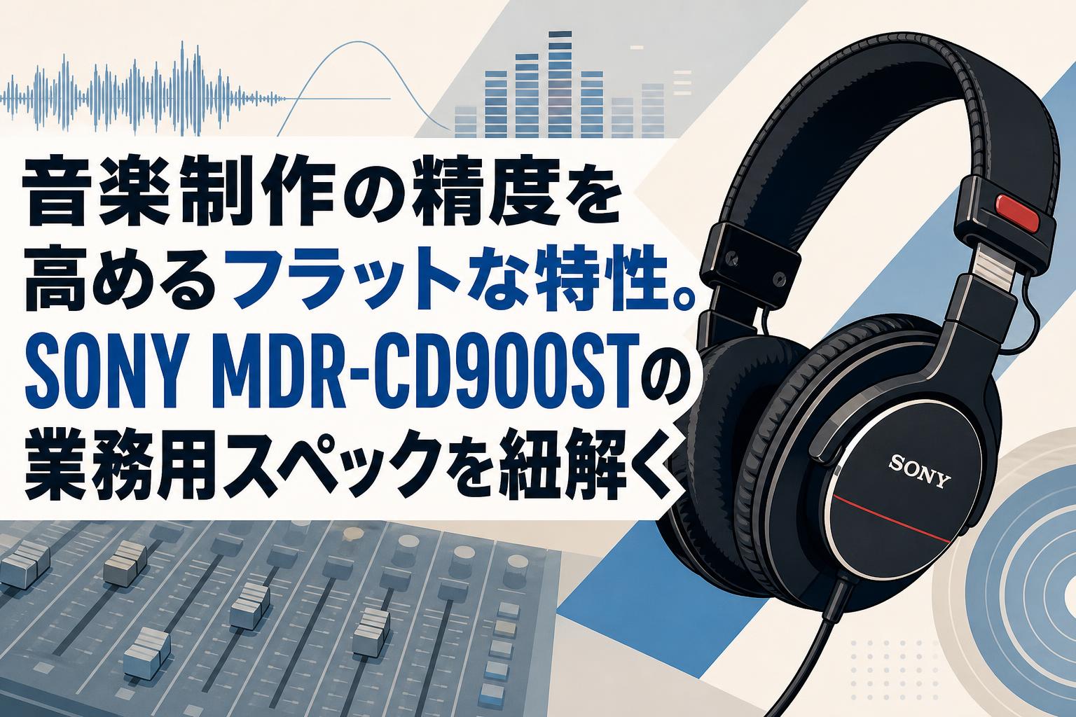 DJ機材 Sony MDR-C900ST 音楽制作の精度を高めるフラットな特性。SONY MDR-CD900STの業務用