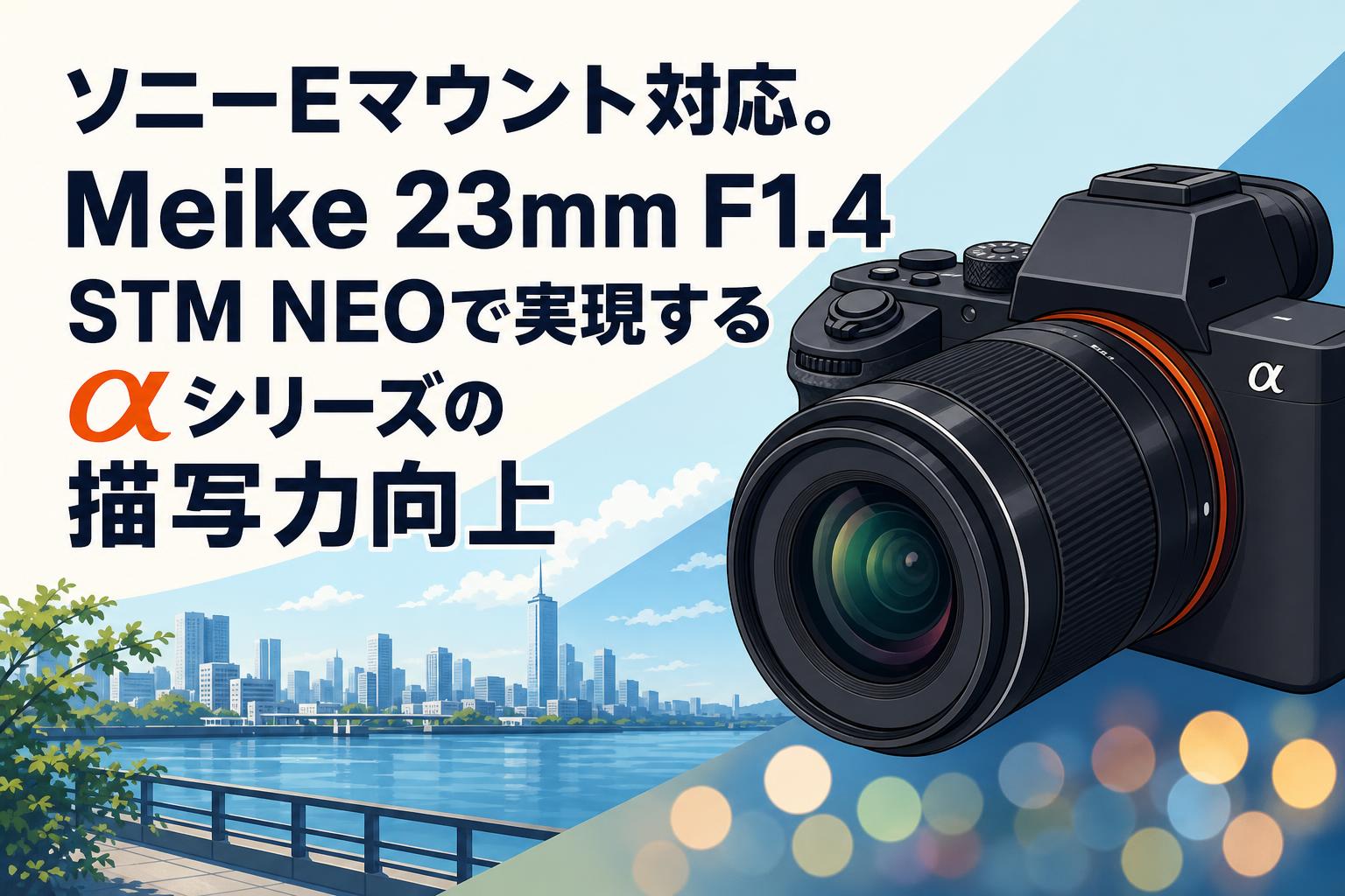 ソニーEマウント対応。Meike 23mm F1.4 STM NEOで実現するαシリーズの
