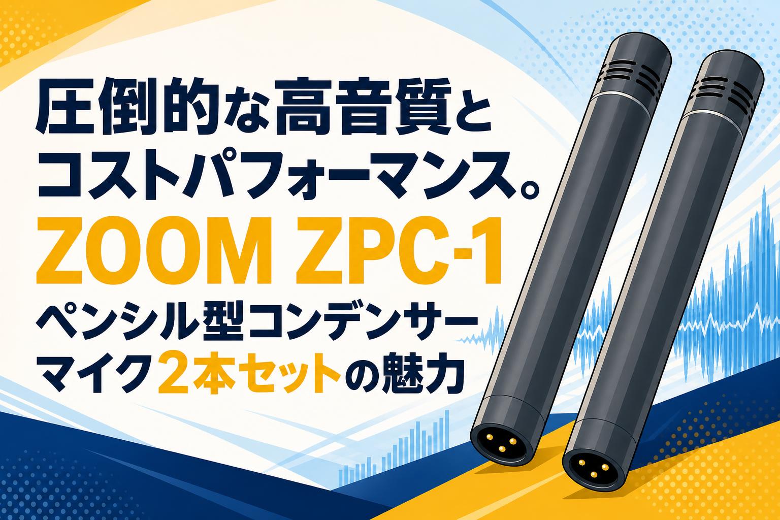 圧倒的な高音質とコストパフォーマンス。ZOOM ZPC-1ペンシル型