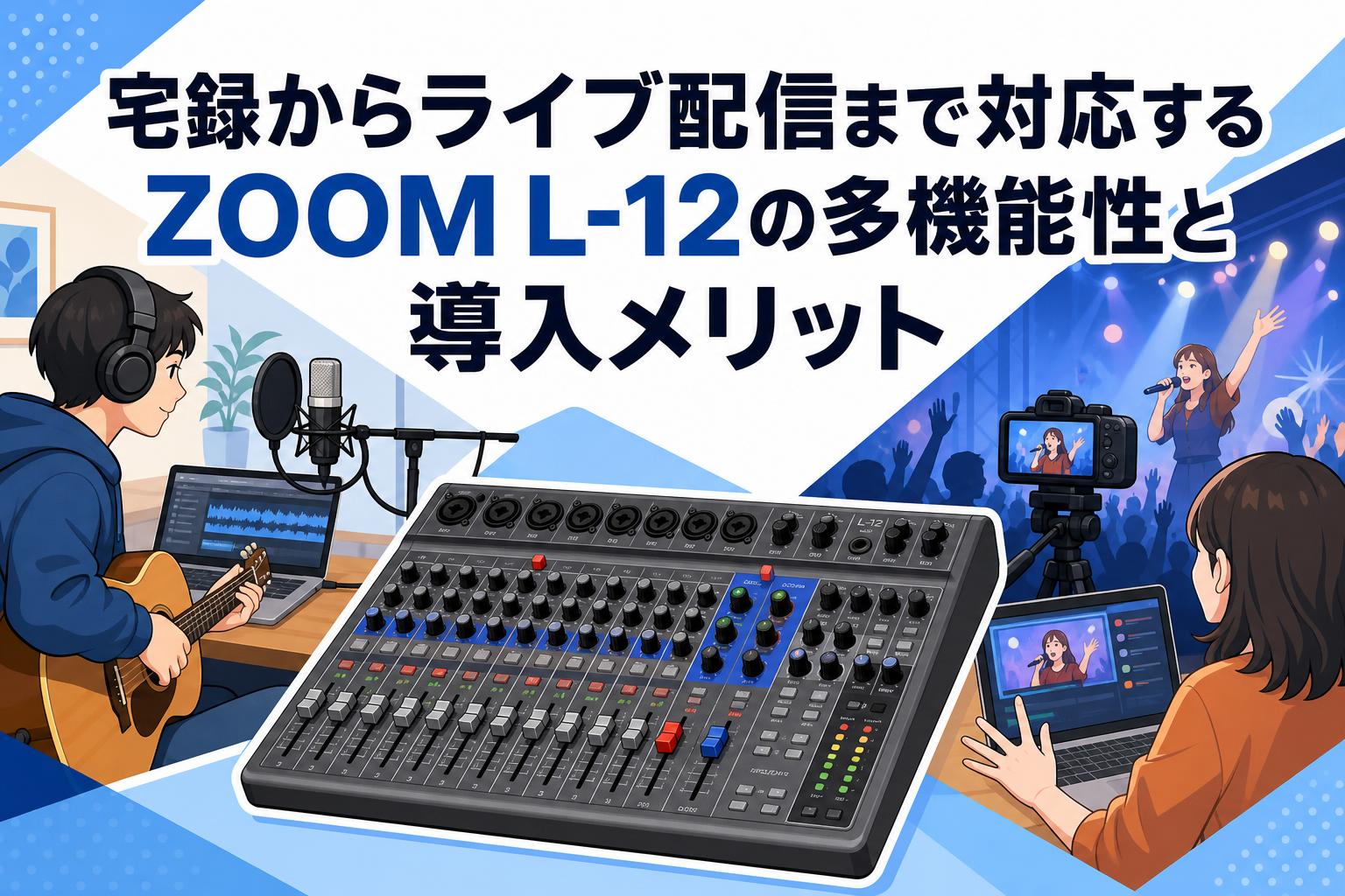 まきリコ 他の方は購入をお控え下さい 宅録からライブ配信まで対応するZOOM L-12の多機能性と導入メリット
