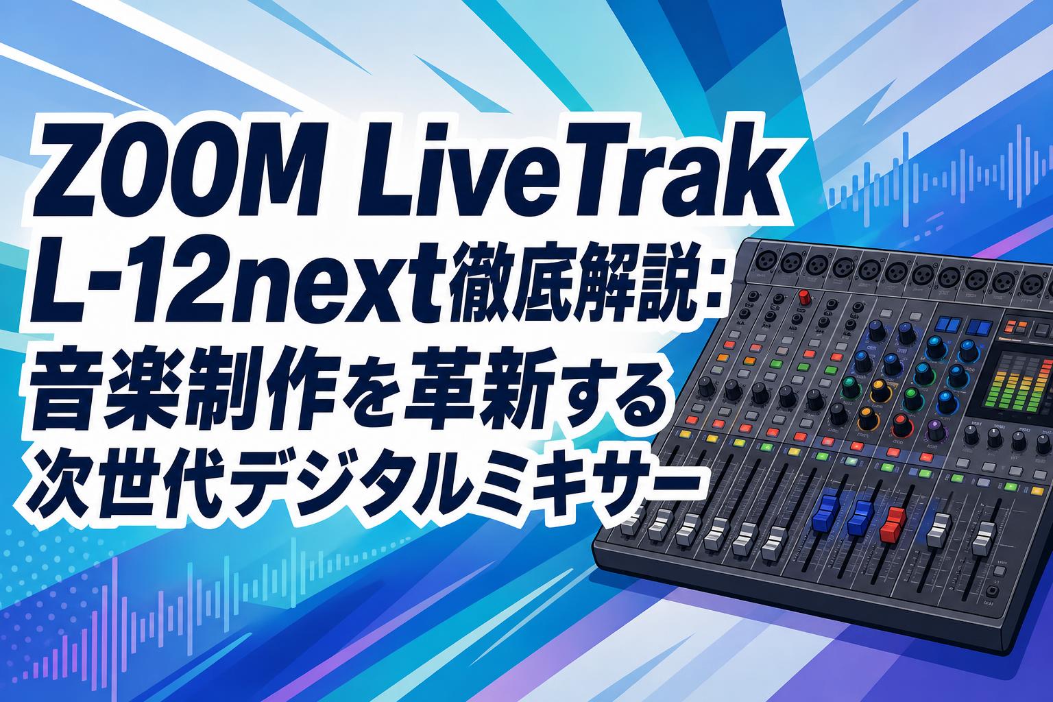 ZOOM LiveTrak L-12next徹底解説：音楽制作を革新する次世代デジタル