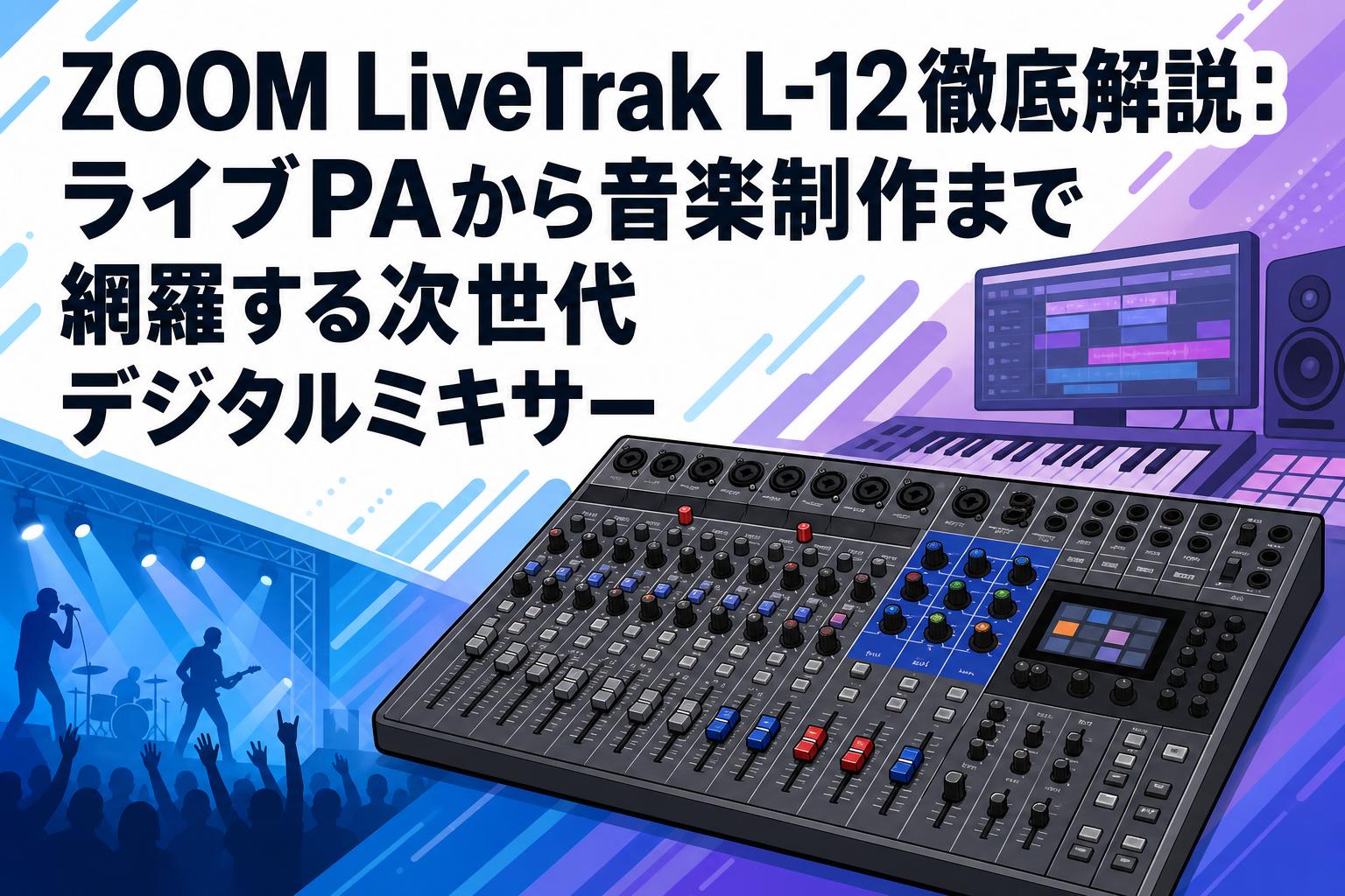 ZOOM LiveTrak L-12徹底解説：ライブPAから音楽制作まで網羅する次世代