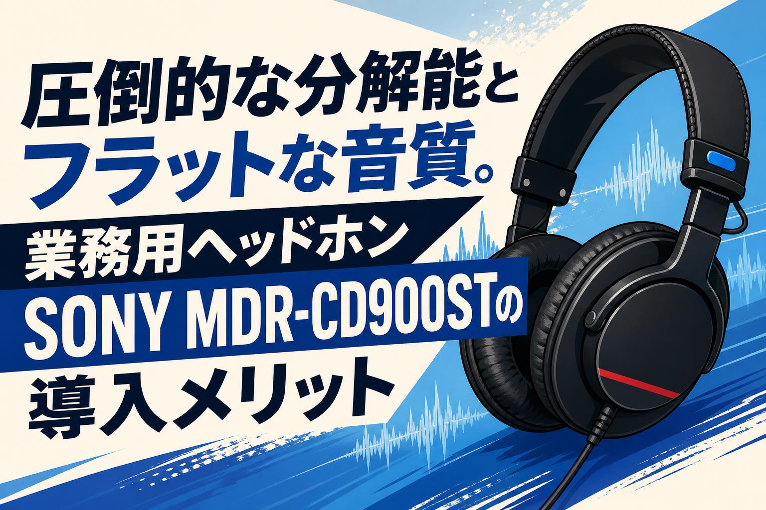 圧倒的な分解能とフラットな音質。業務用ヘッドホンSONY MDR-CD900STの