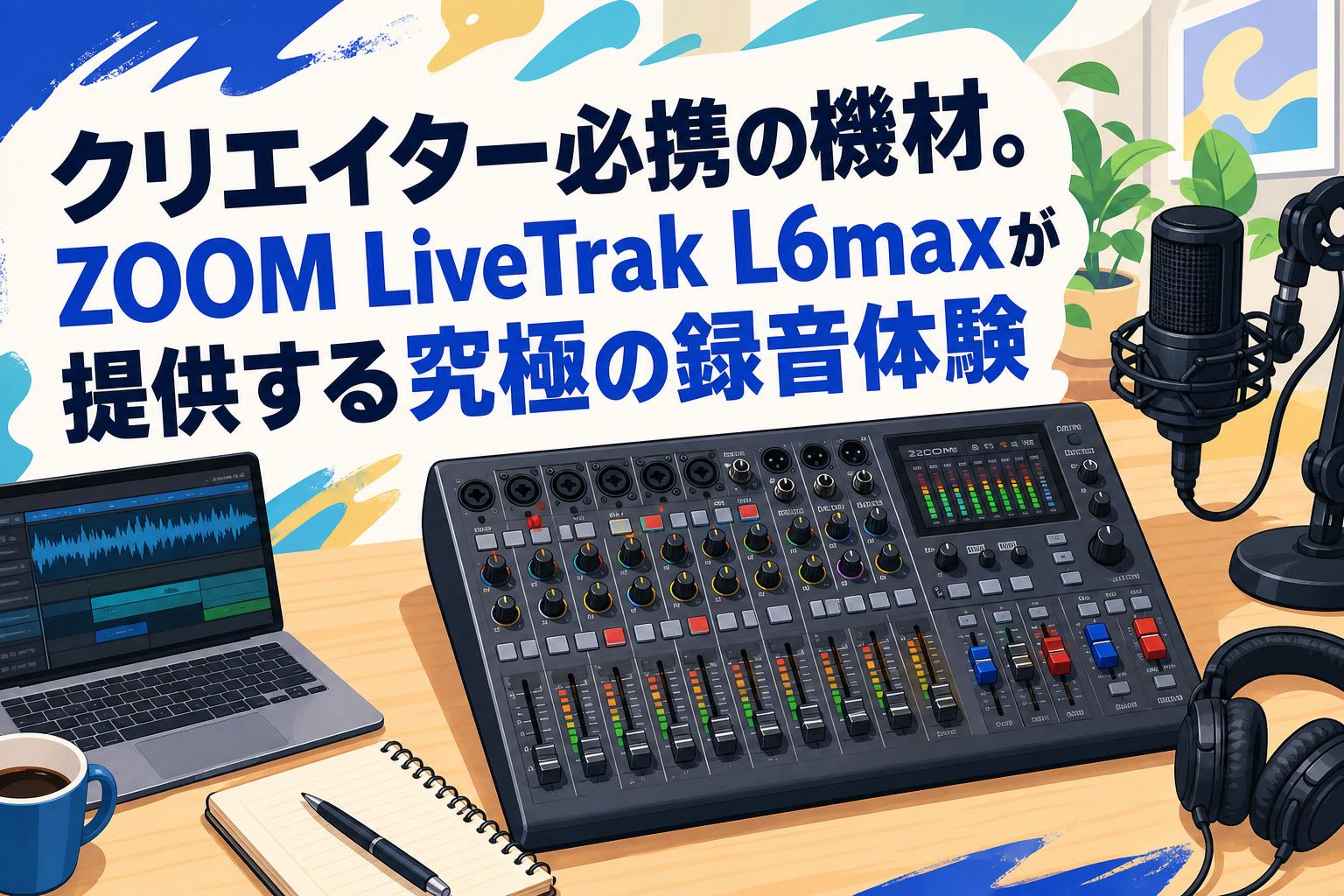 1126プロフ必読 クリエイター必携の機材。ZOOM LiveTrak L6maxが提供する究極の録音
