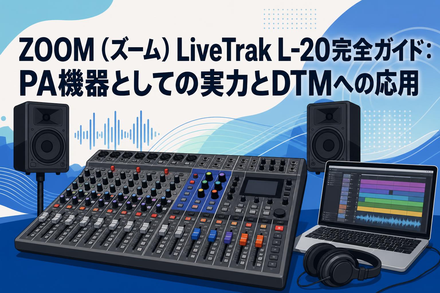 配信機器・PA機器・レコーディング機器 ZOOM LiveTrak L-20R + BTA-1 ZOOM（ズーム）LiveTrak L-20完全ガイド：PA機器としての実力とDTMへの