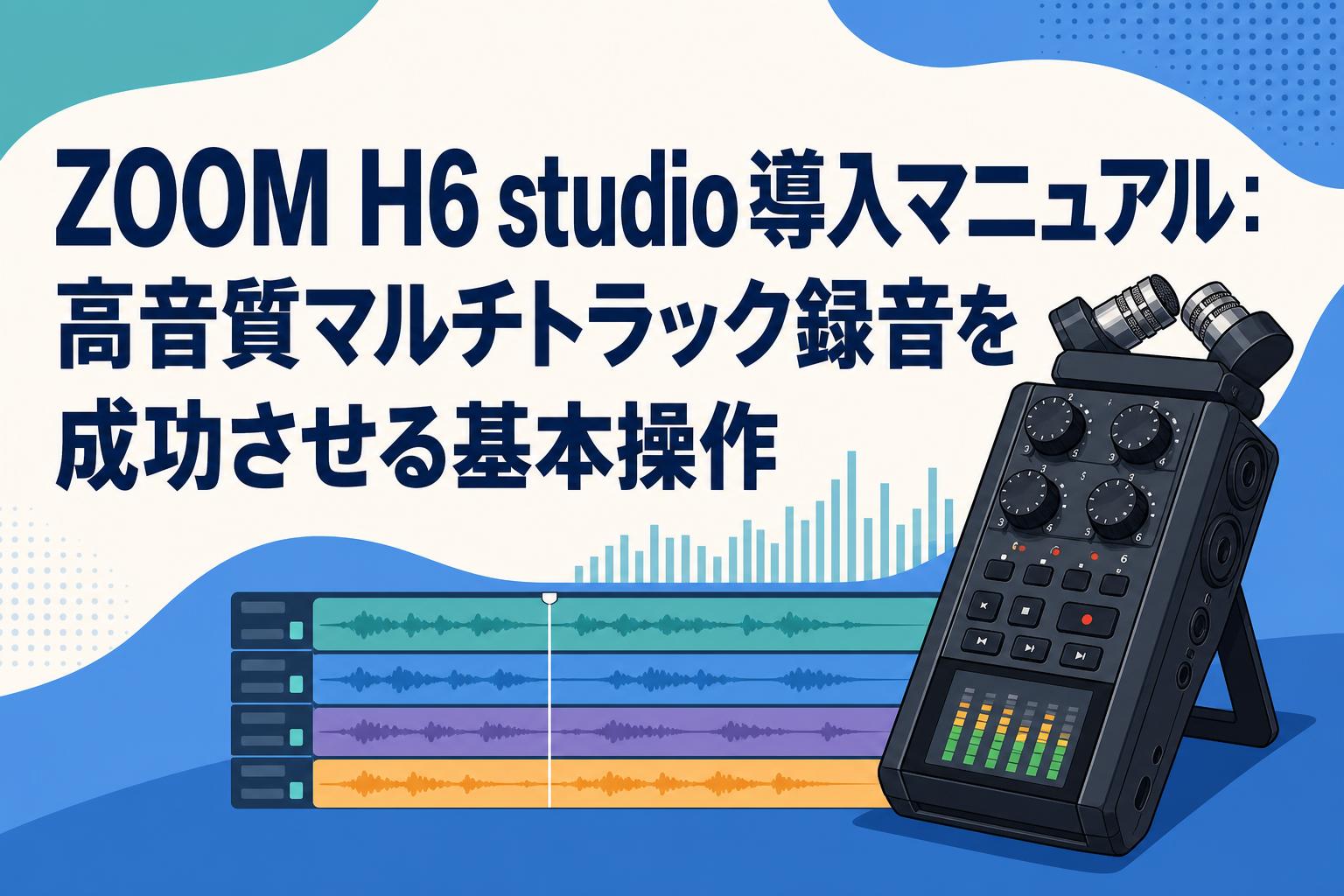 ZOOM H6 studio導入マニュアル：高音質マルチトラック録音を成功させる