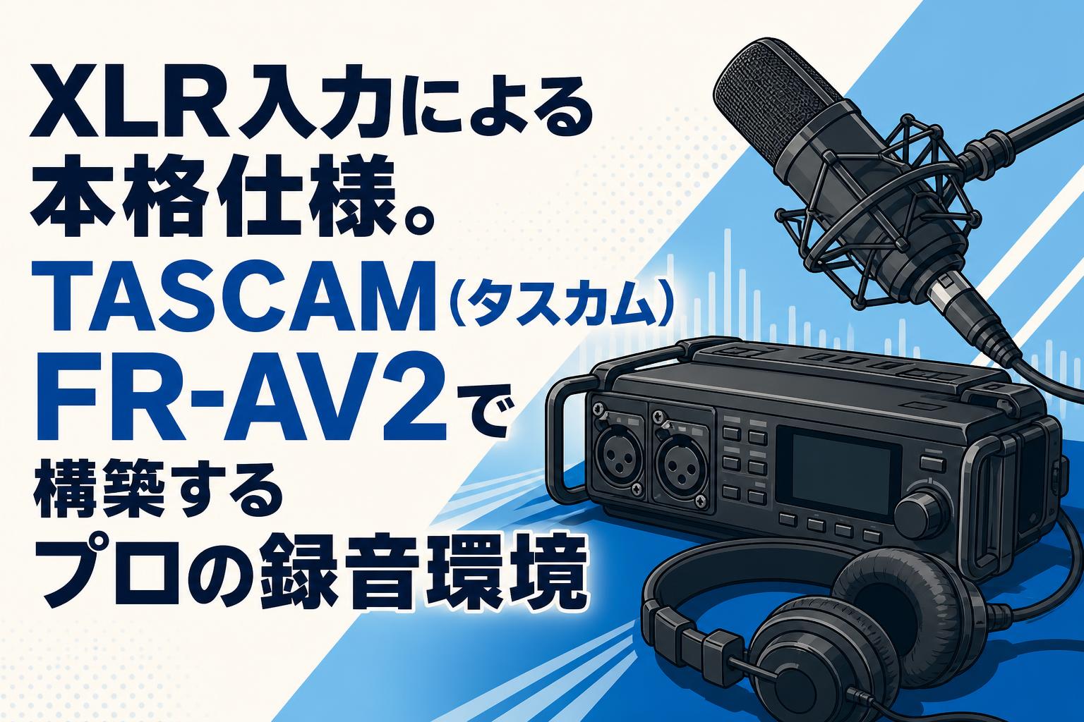 残り1台｜即購入OK｜USB→XLR DI 宅録/ライブ対応｜Radial代替 XLR入力による本格仕様。TASCAM（タスカム）FR-AV2で構築するプロの