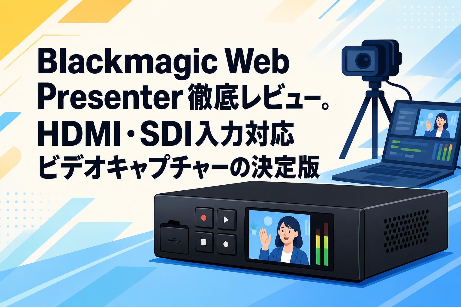 Blackmagic Web Presenter徹底レビュー。HDMI・SDI入力対応ビデオ