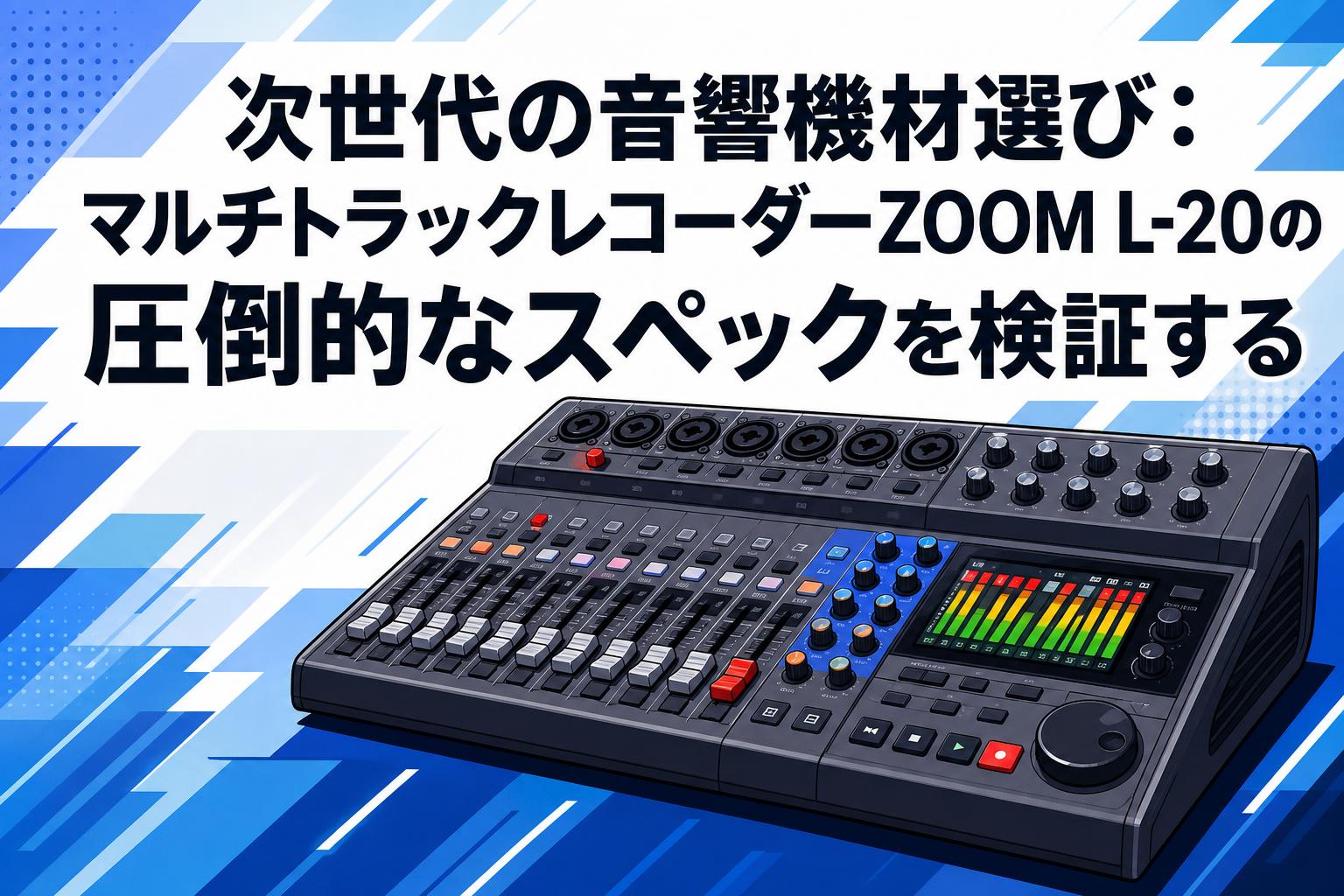 めるる様確認用 次世代の音響機材選び：マルチトラックレコーダーZOOM L-20の圧倒的な
