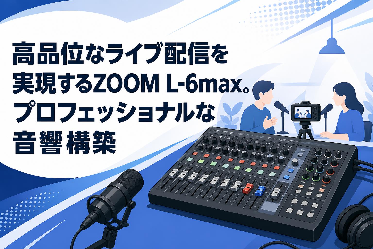 高品位なライブ配信を実現するZOOM L-6max。プロフェッショナルな音響