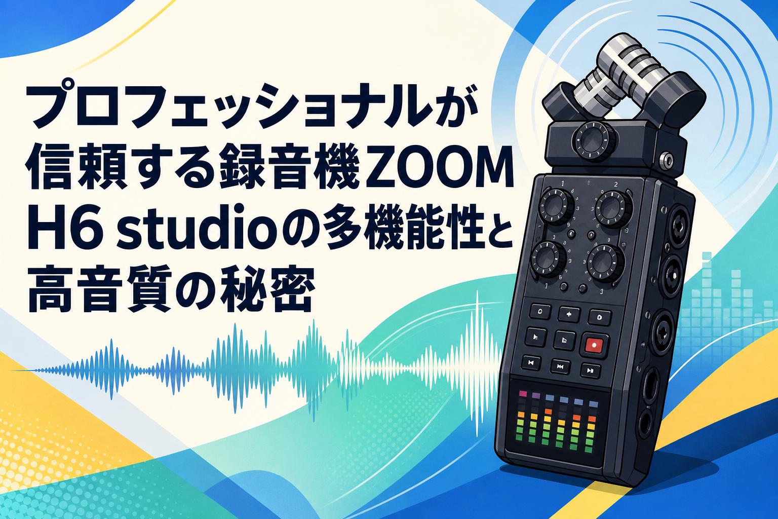 最小録音機。録撮機。 プロフェッショナルが信頼する録音機ZOOM H6 studioの多機能性と高音質