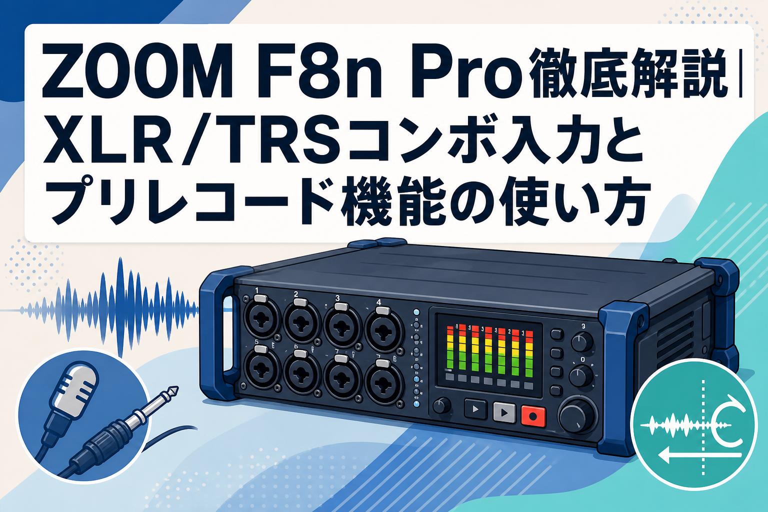 ZOOM F8n Pro徹底解説｜XLR/TRSコンボ入力とプリレコード機能の使い方
