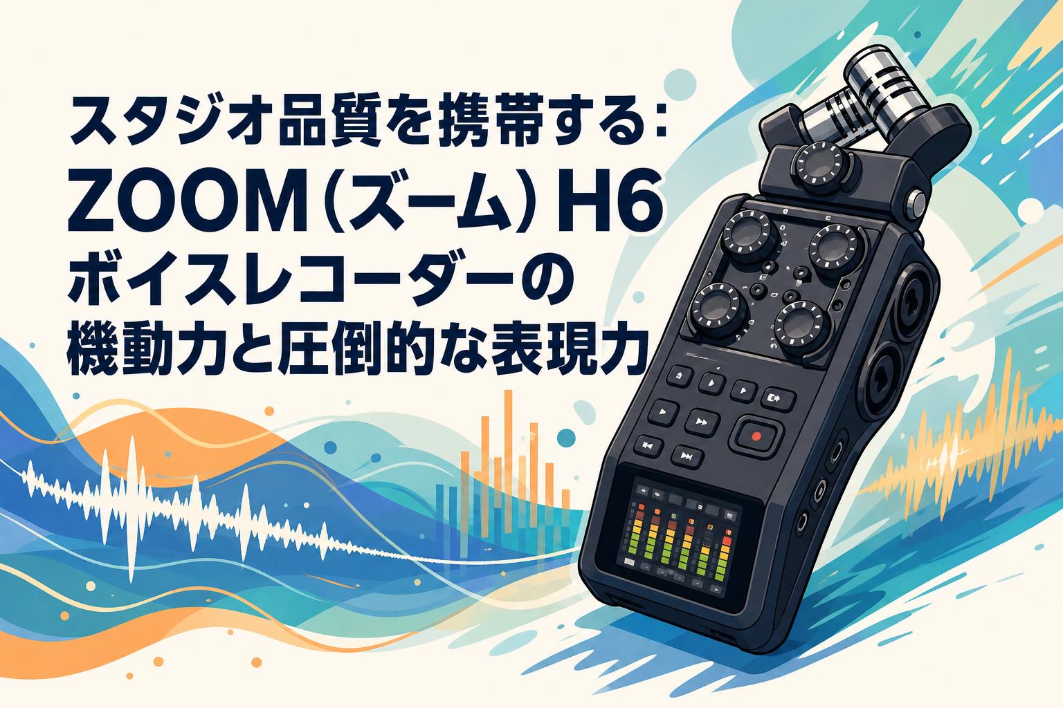 デジタルボイスレコーダー スタジオ品質を携帯する：ZOOM（ズーム）H6ボイスレコーダーの機動力と