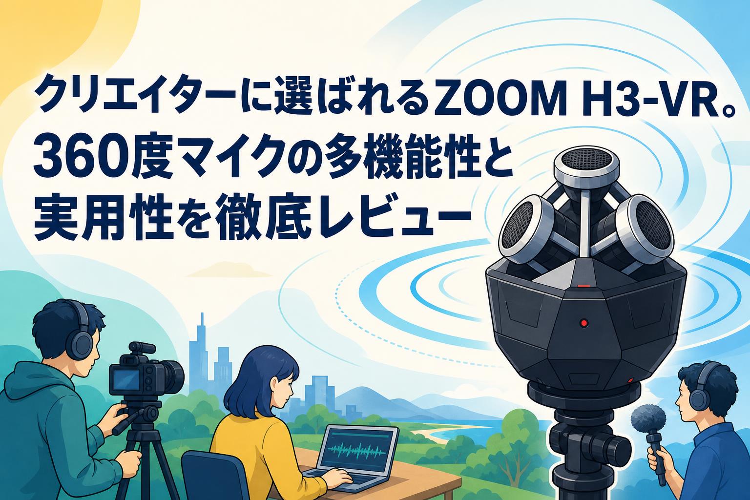 クリエイターに選ばれるZOOM H3-VR。360度マイクの多機能性と実用性を