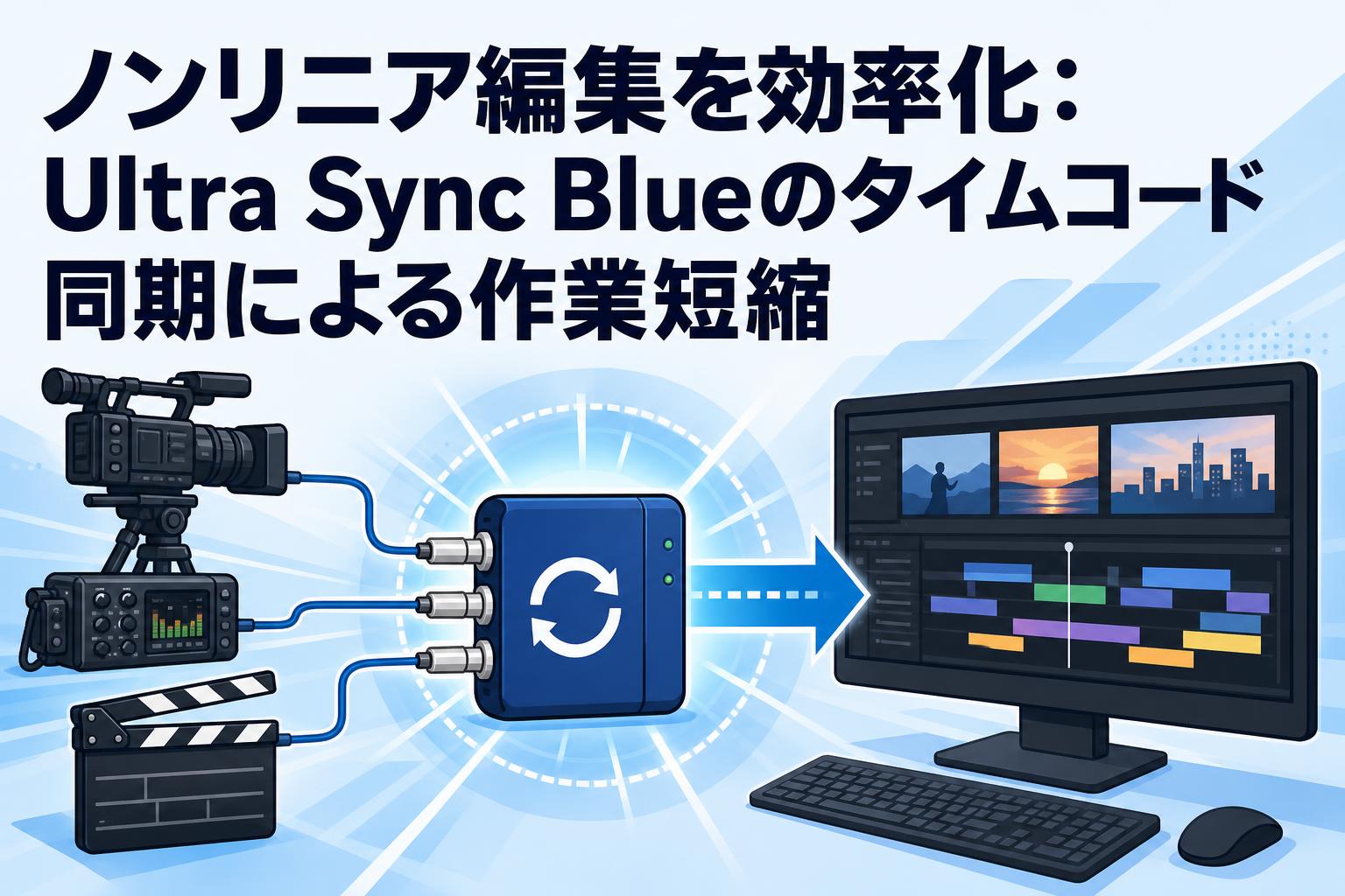 ノンリニア編集を効率化：Ultra Sync Blueのタイムコード同期による