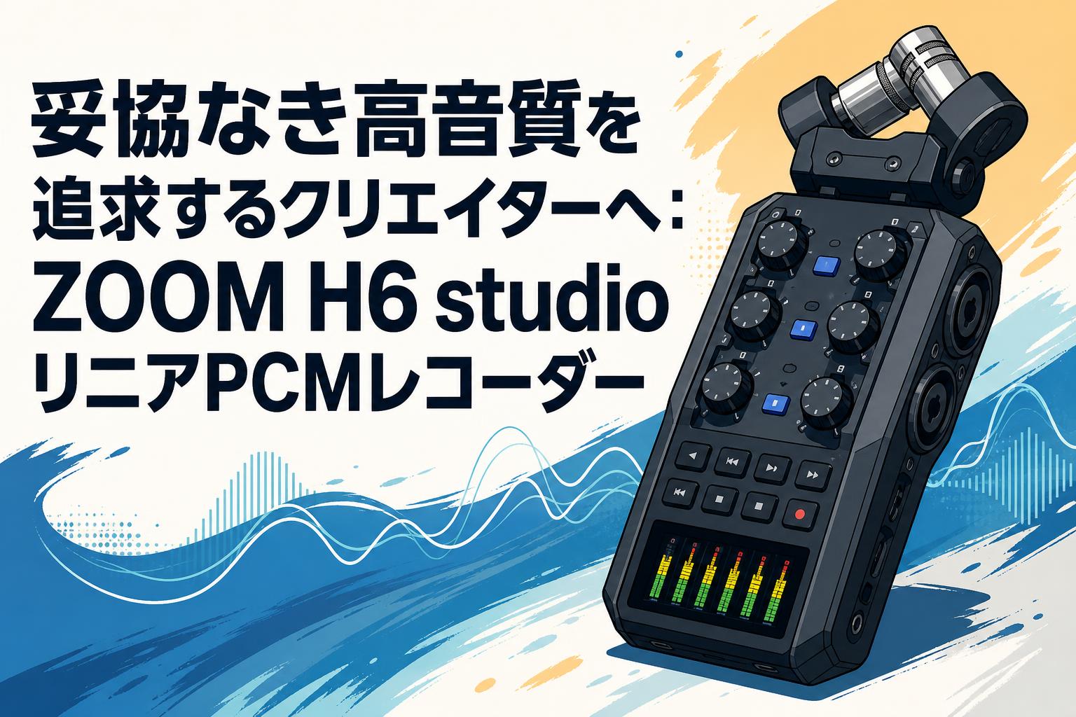 妥協なき高音質を追求するクリエイターへ：ZOOM H6 studioリニアPCM