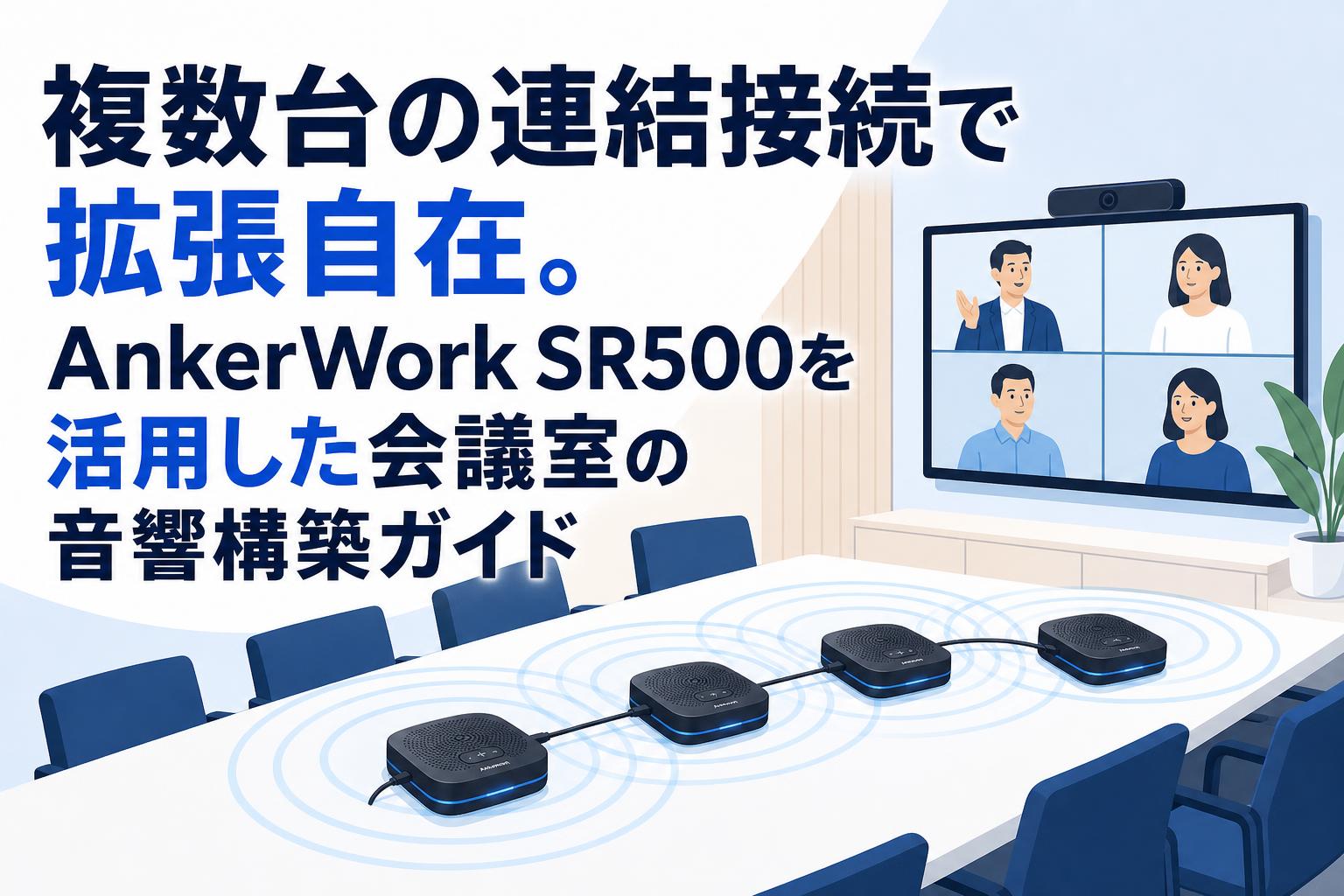 複数台の連結接続で拡張自在。AnkerWork SR500を活用した会議室の音響