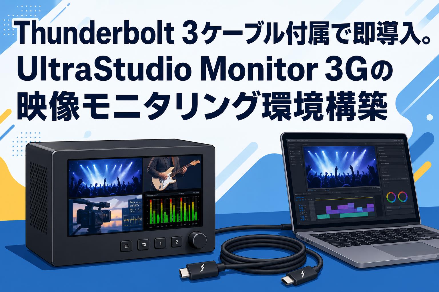 Thunderbolt 3ケーブル付属で即導入。UltraStudio Monitor 3Gの映像
