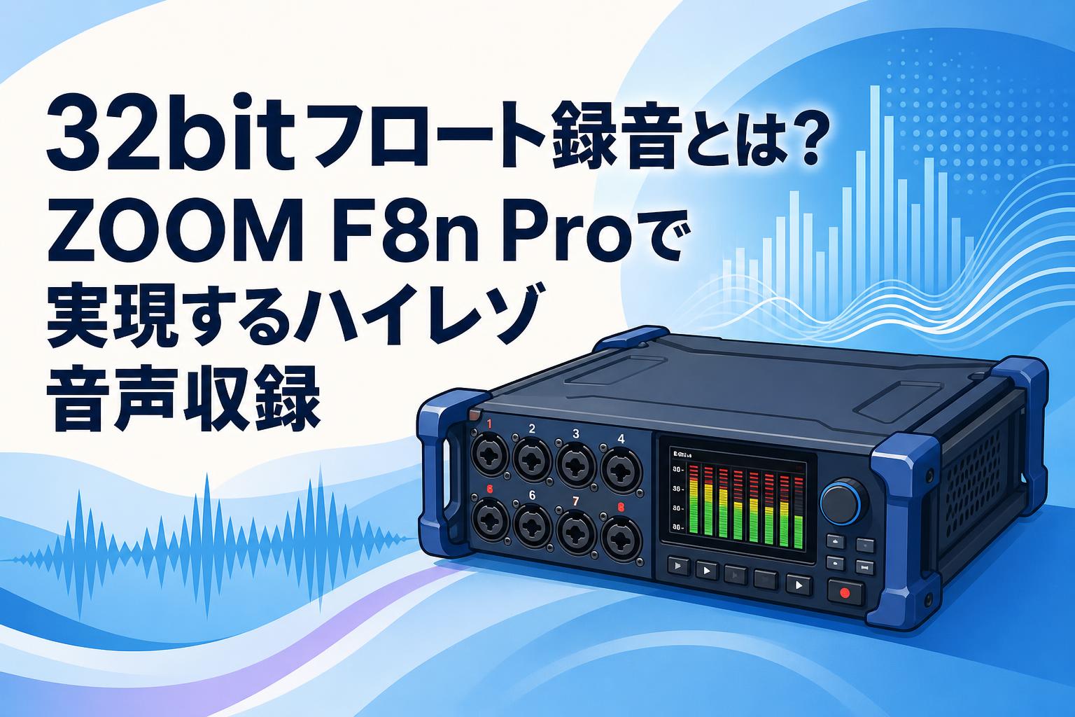32bitフロート録音とは？ZOOM F8n Proで実現するハイレゾ音声収録
