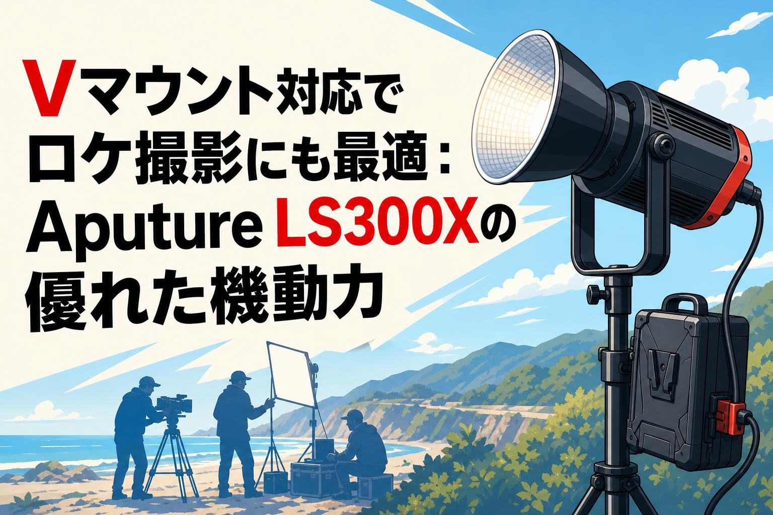 Vマウント対応でロケ撮影にも最適：Aputure LS300Xの優れた機動力
