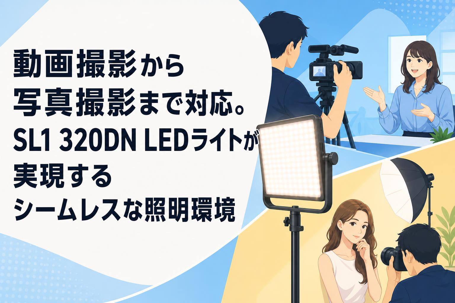 動画撮影から写真撮影まで対応。SL1 320DN LEDライトが実現する