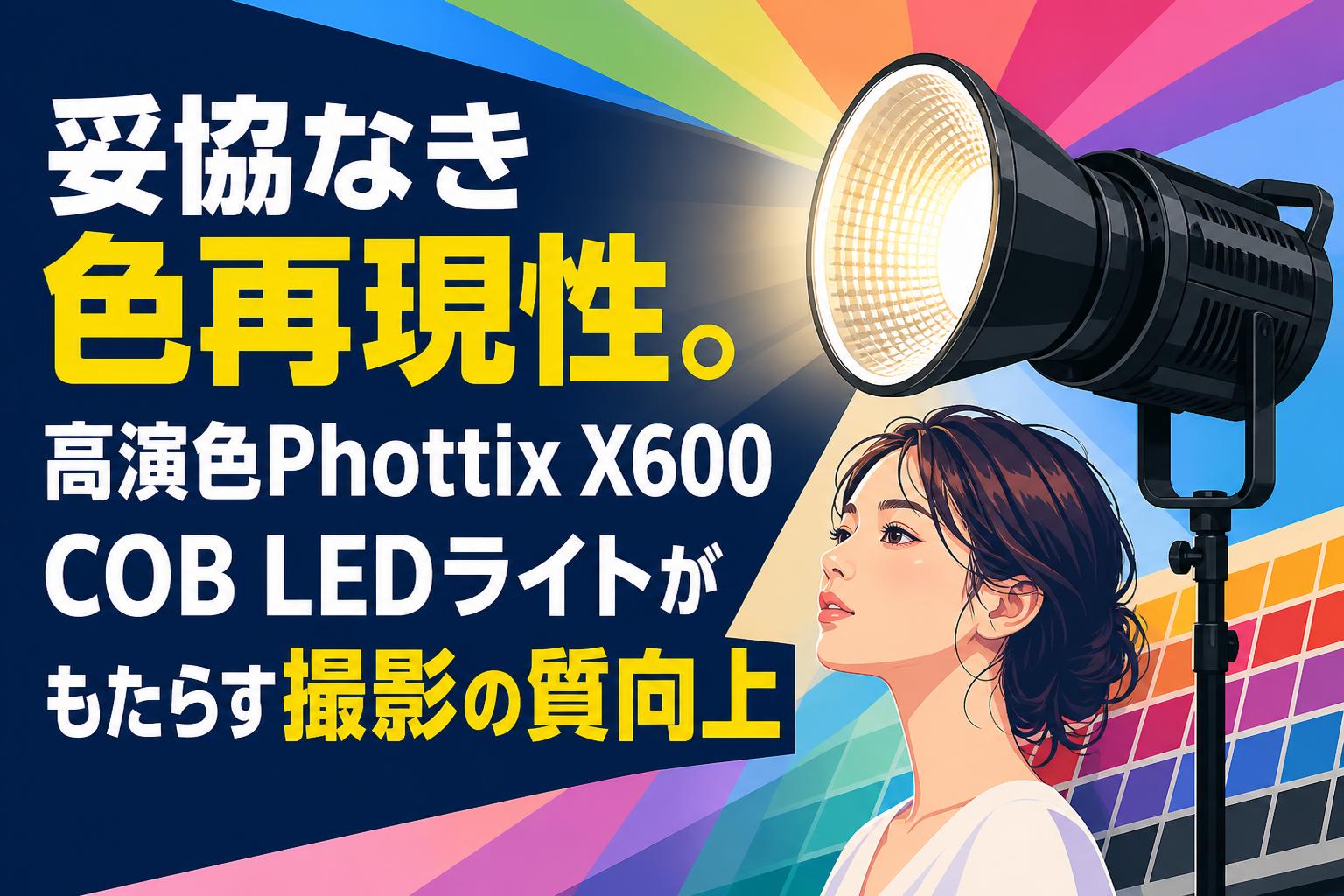 妥協なき色再現性。高演色Phottix X600 COB LEDライトがもたらす撮影の
