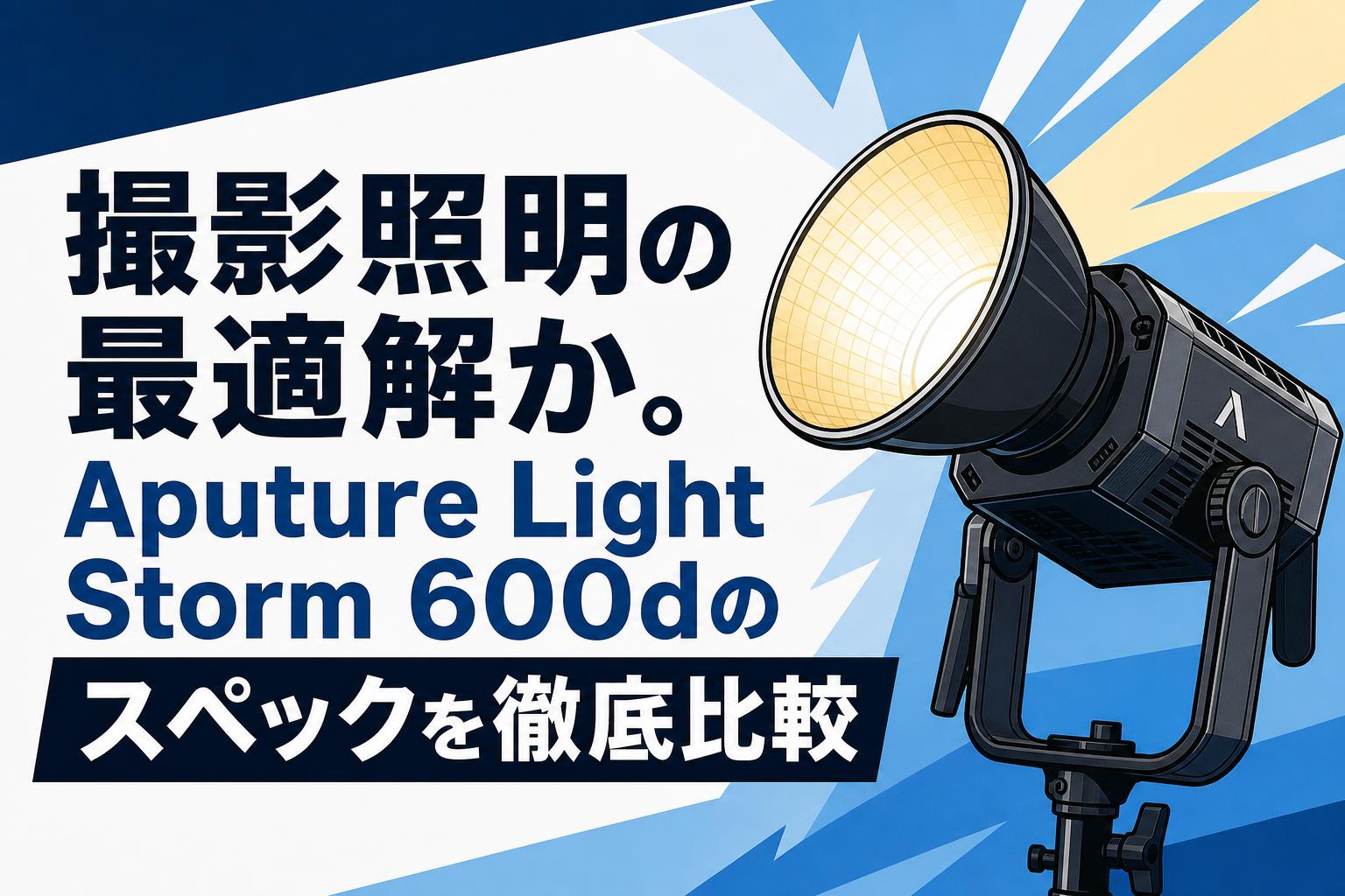 撮影照明の最適解か。Aputure Light Storm 600dのスペックを徹底比較