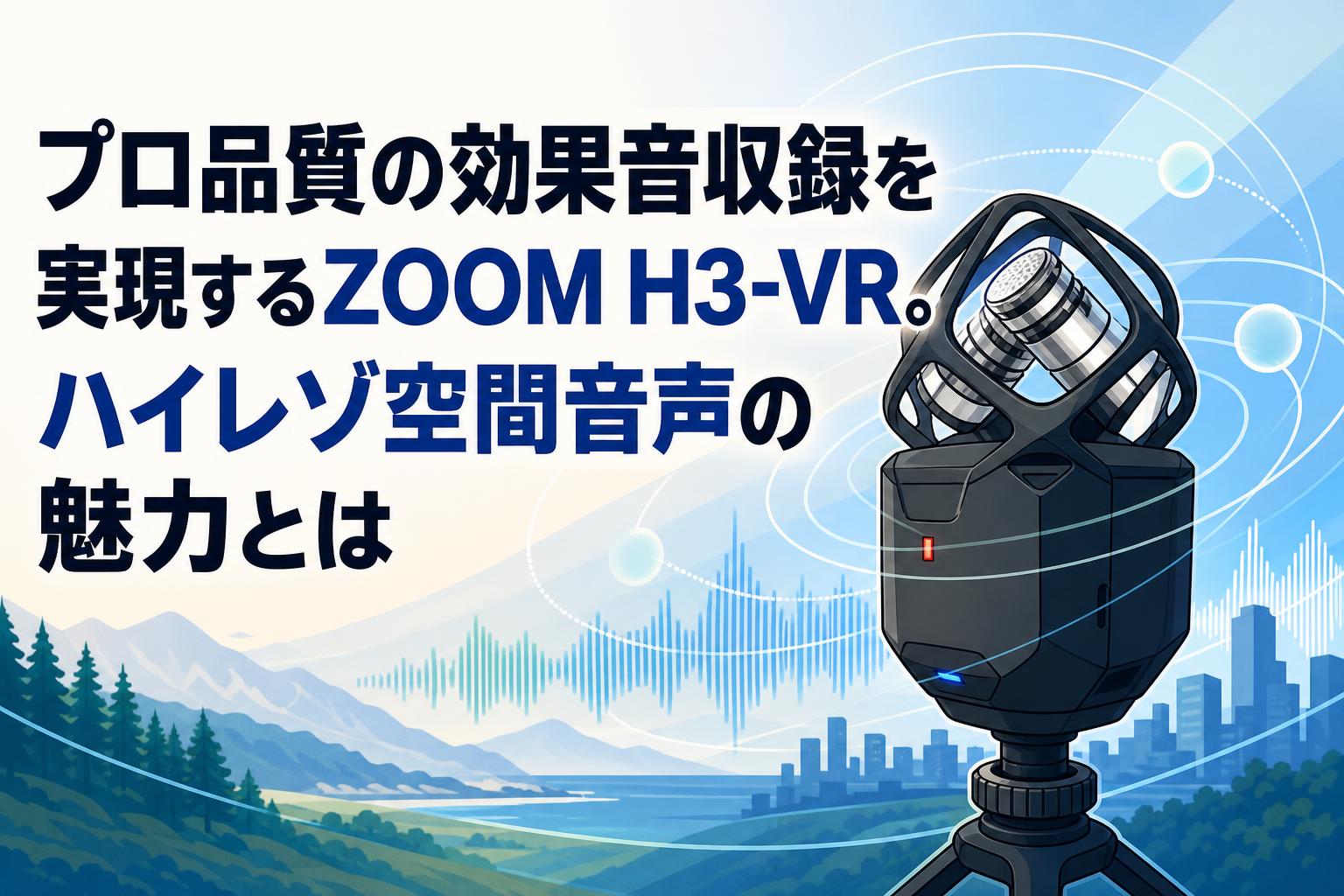 プロ品質の効果音収録を実現するZOOM H3-VR。ハイレゾ空間音声の魅力と