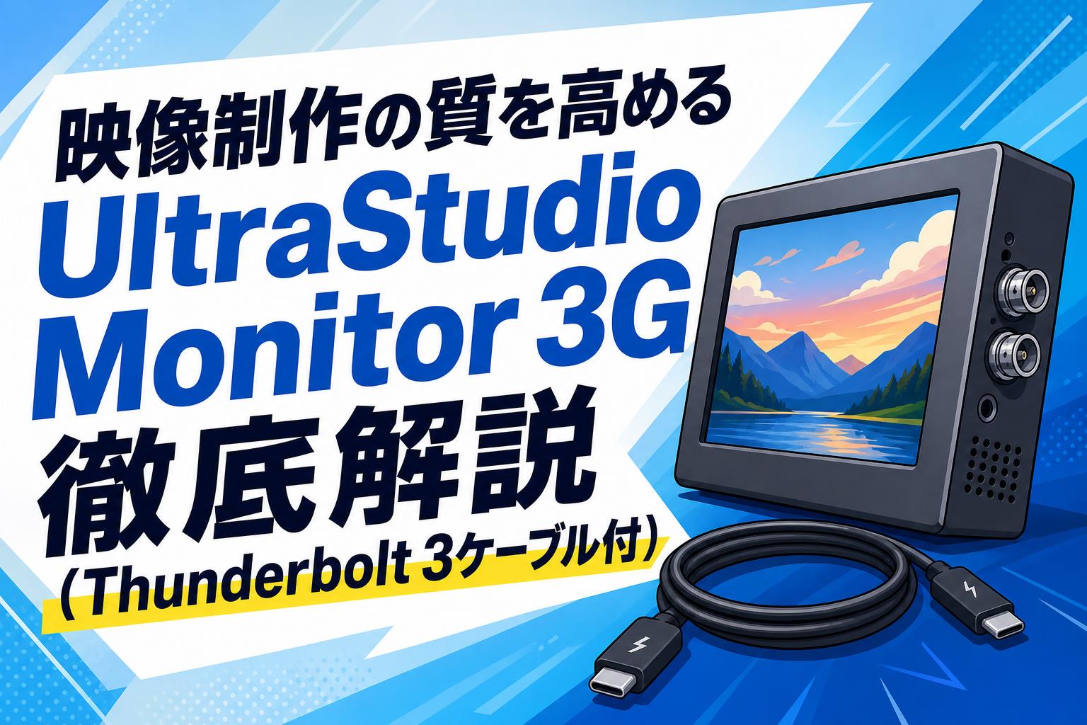 映像制作の質を高めるUltraStudio Monitor 3G徹底解説（Thunderbolt 3