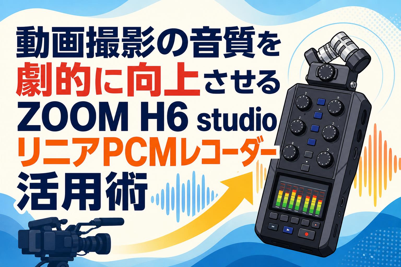動画撮影の音質を劇的に向上させるZOOM H6 studioリニアPCMレコーダー