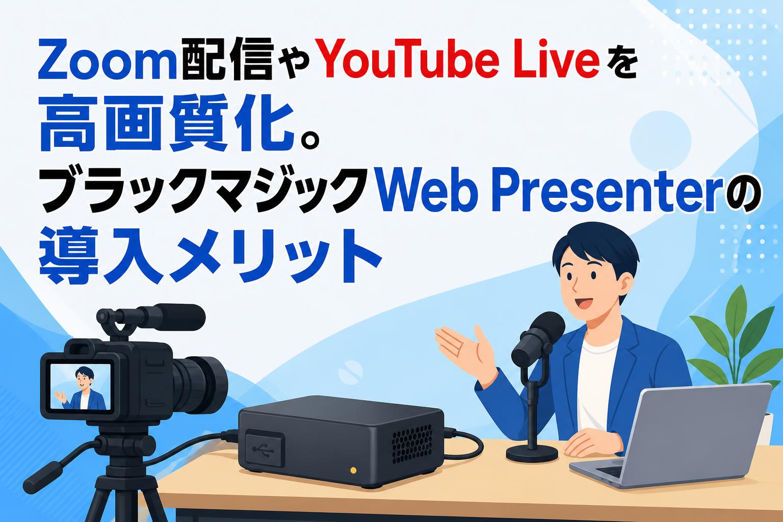 Zoom配信やYouTube Liveを高画質化。ブラックマジックWeb Presenterの