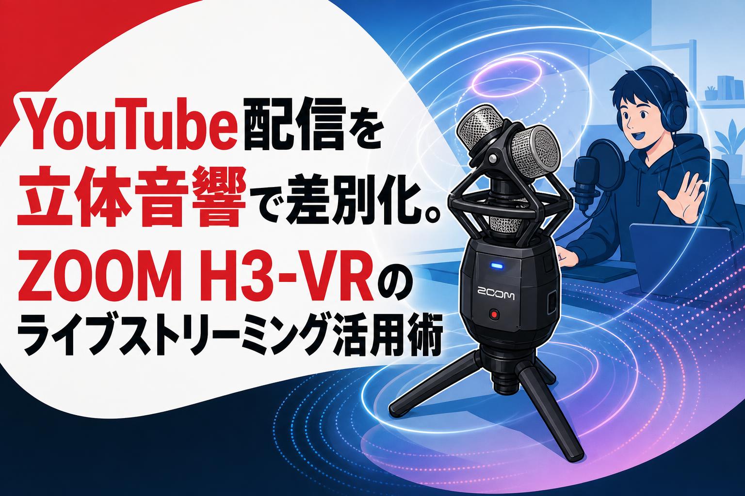 YouTube配信を立体音響で差別化。ZOOM H3-VRのライブストリーミング