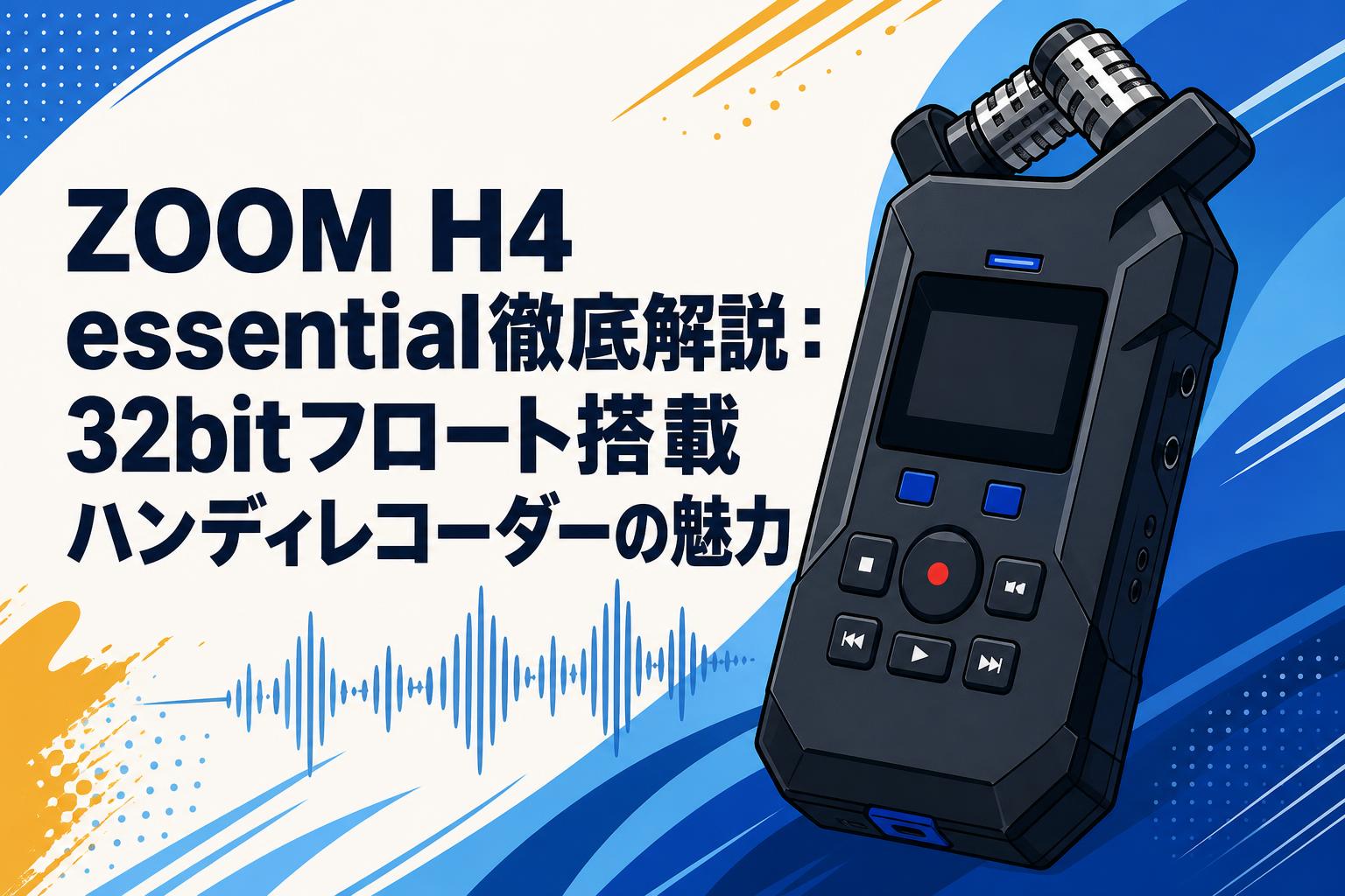 ZOOM H4 essential徹底解説：32bitフロート搭載ハンディレコーダーの