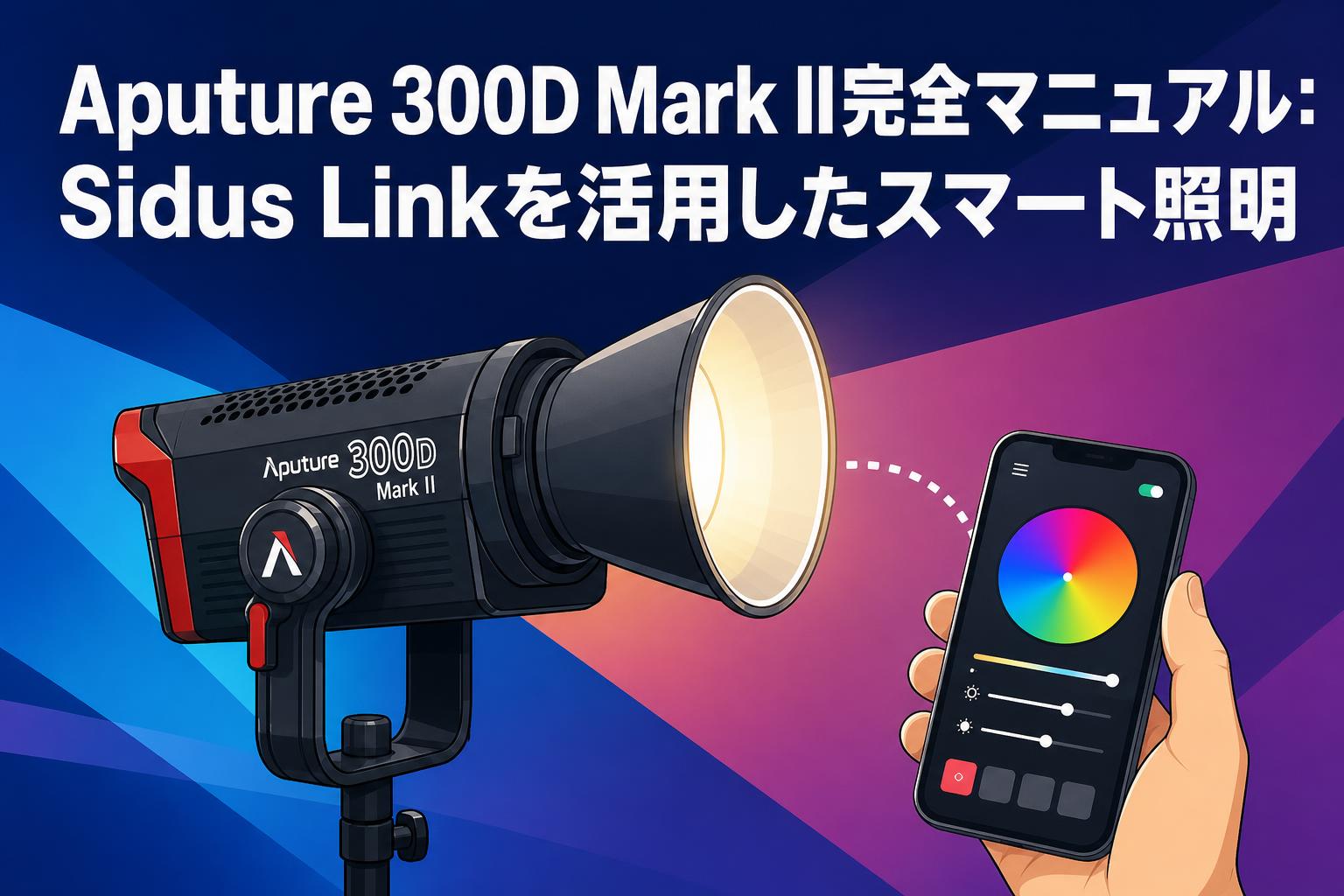 Aputure 300D Mark II完全マニュアル：Sidus Linkを活用したスマート