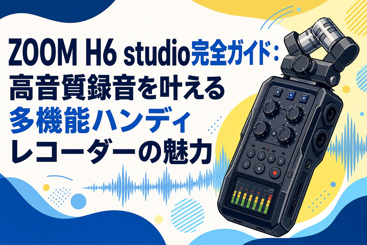ZOOM H6 studio完全ガイド：高音質録音を叶える多機能ハンディ