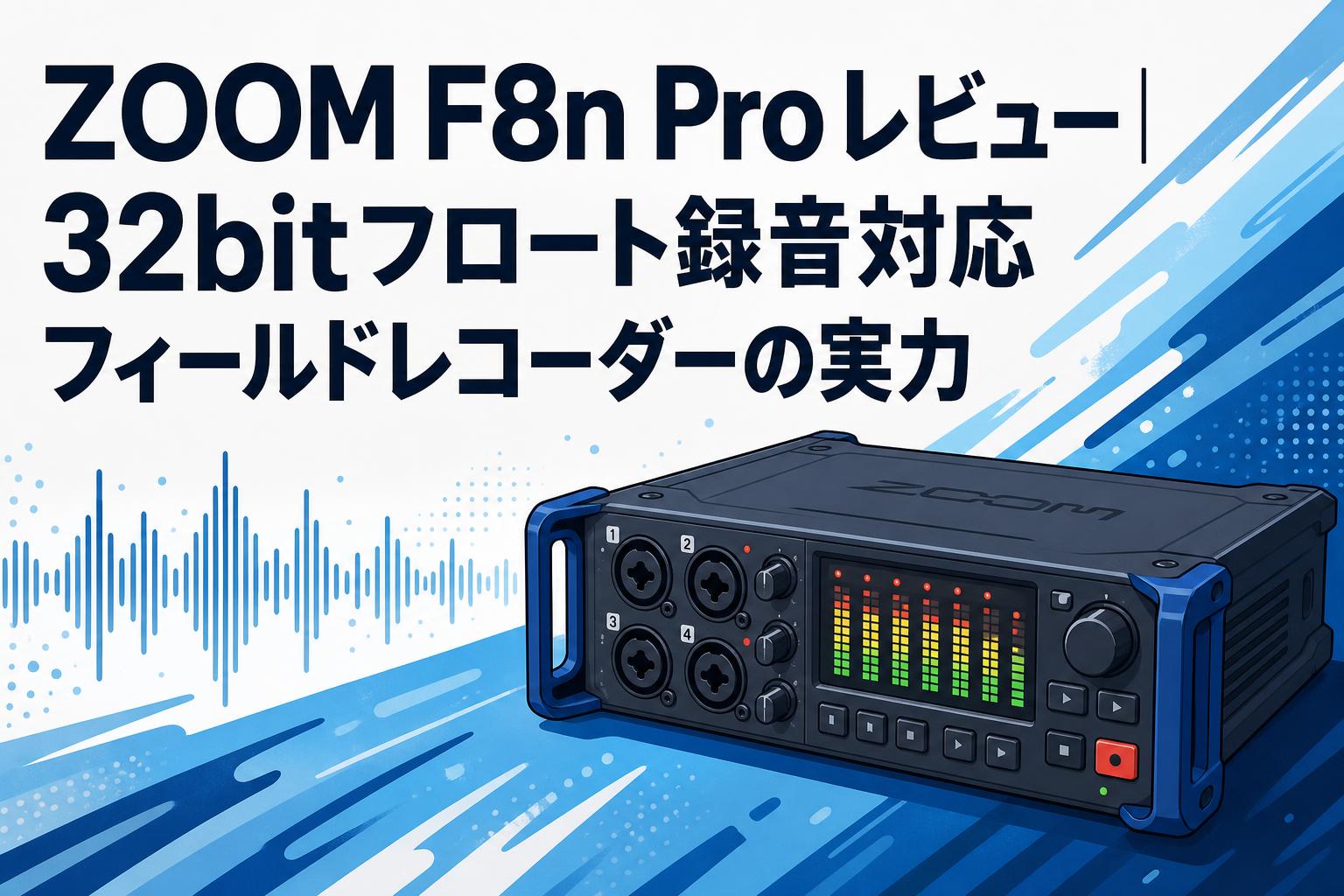 ZOOM F8n Pro レビュー｜32bitフロート録音対応フィールドレコーダーの