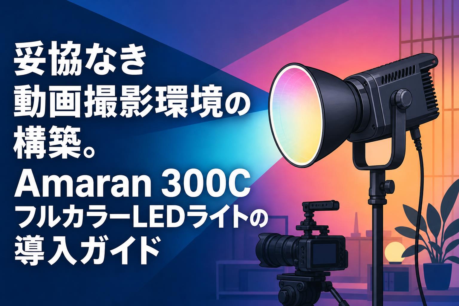 Amaran LED528w ×2 ライティング 撮影照明 妥協なき動画撮影環境の構築。Amaran 300CフルカラーLEDライトの導入